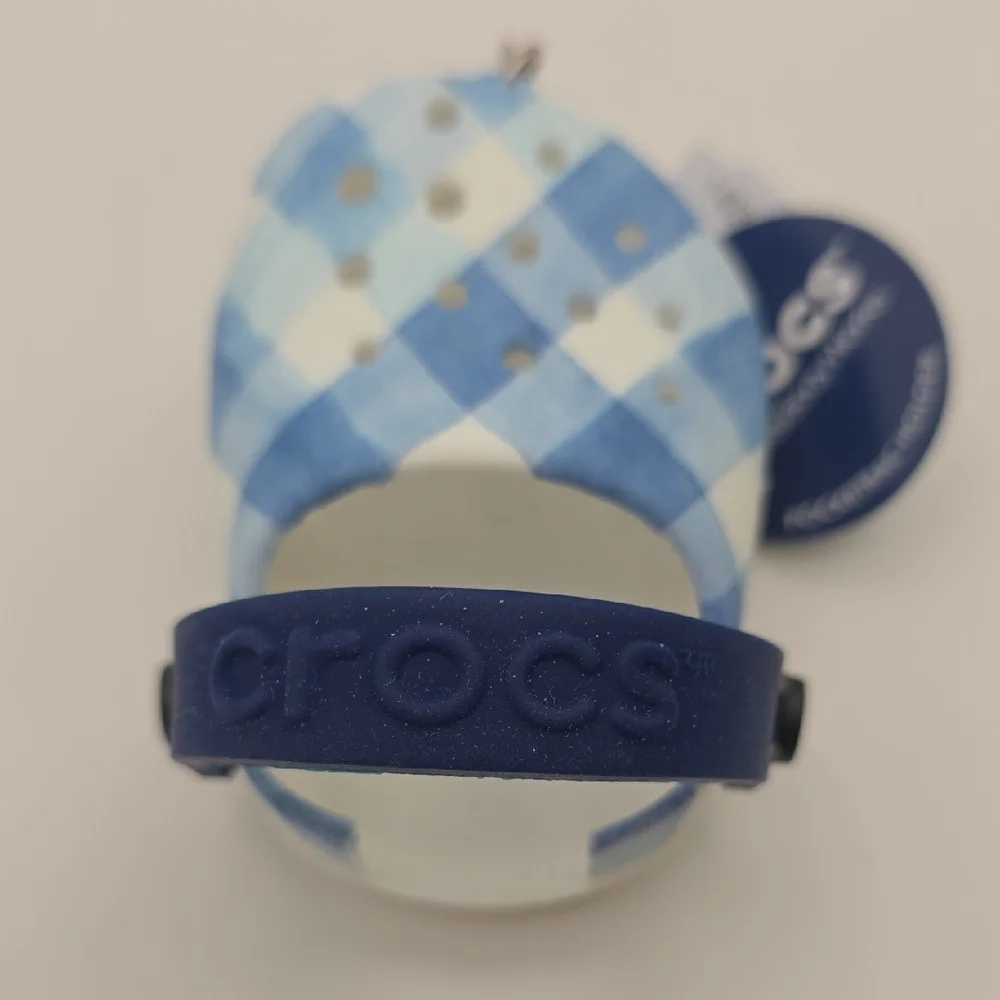 Bath & Body Works Crocs PocketBac Holder in Blue Gingham